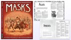 I did the cover layout, interior layout, logo type, and final output for Masks, a 330+ page book project completed in late spring 2011. The project featured work from 10 authors and 5 artists.